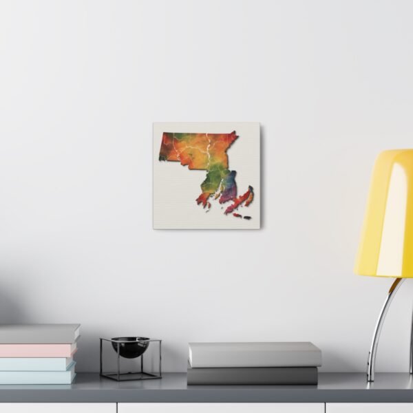 Massachusetts Canvas Gallery Wraps &#8211; Massachusetts Living Room Home Office Wall Decor Canvas Art &#8211; Housewarming Gifts &#8211; MA New Home Gifts