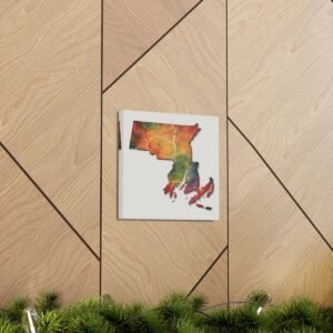 Massachusetts Canvas Gallery Wraps &#8211; Massachusetts Living Room Home Office Wall Decor Canvas Art &#8211; Housewarming Gifts &#8211; MA New Home Gifts