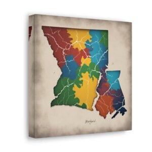 Maryland Canvas Gallery Wraps &#8211; Maryland Bedroom Living Room Home Office Wall Decor Canvas Art &#8211; Housewarming Gifts &#8211; MD New Home Gifts
