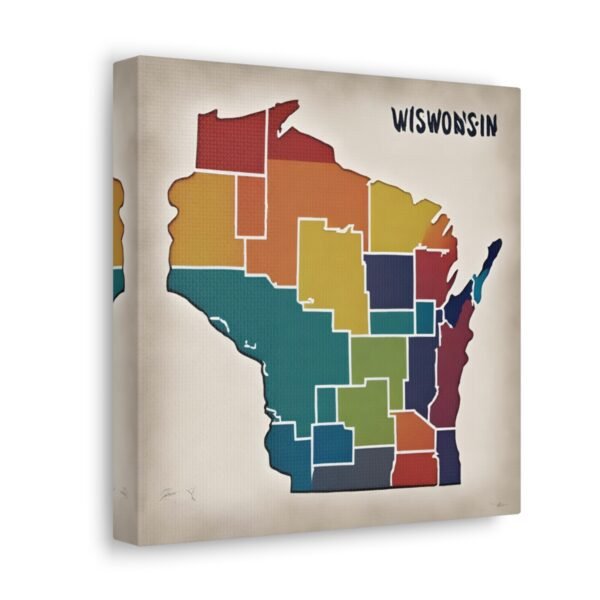 Wisconsin Canvas Gallery Wraps &#8211; Wisconsin Office Living Room Wall Decor Bedroom Home Canvas Art &#8211; Housewarming Gifts &#8211; WI New Home Gifts