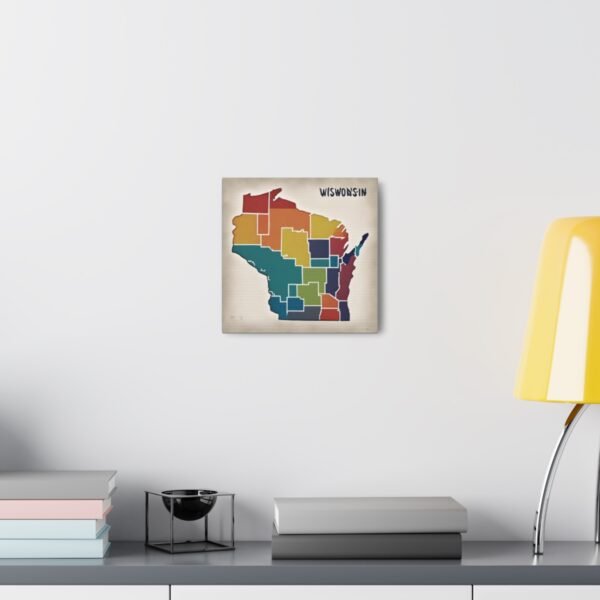 Wisconsin Canvas Gallery Wraps &#8211; Wisconsin Office Living Room Wall Decor Bedroom Home Canvas Art &#8211; Housewarming Gifts &#8211; WI New Home Gifts