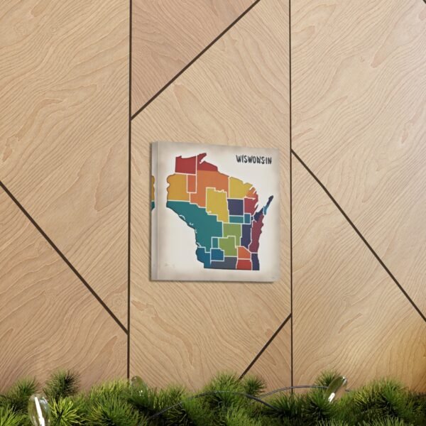 Wisconsin Canvas Gallery Wraps &#8211; Wisconsin Office Living Room Wall Decor Bedroom Home Canvas Art &#8211; Housewarming Gifts &#8211; WI New Home Gifts