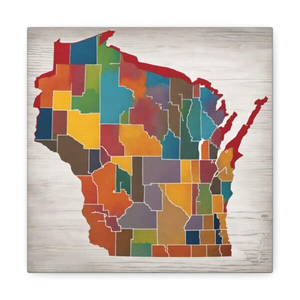 Wisconsin Canvas Gallery Wraps &#8211; Wisconsin Office Living Room Bedroom Wall Decor Home Canvas Art &#8211; Housewarming Gifts &#8211; WI New Home Gifts