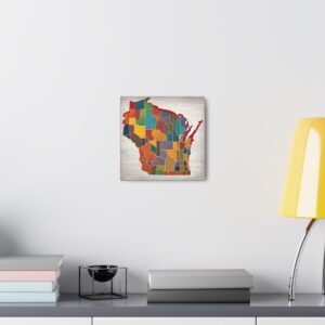 Wisconsin Canvas Gallery Wraps &#8211; Wisconsin Office Living Room Bedroom Wall Decor Home Canvas Art &#8211; Housewarming Gifts &#8211; WI New Home Gifts