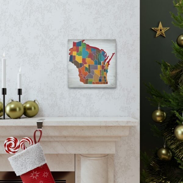 Wisconsin Canvas Gallery Wraps &#8211; Wisconsin Office Living Room Bedroom Wall Decor Home Canvas Art &#8211; Housewarming Gifts &#8211; WI New Home Gifts