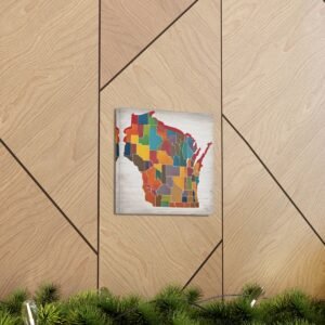 Wisconsin Canvas Gallery Wraps &#8211; Wisconsin Office Living Room Bedroom Wall Decor Home Canvas Art &#8211; Housewarming Gifts &#8211; WI New Home Gifts