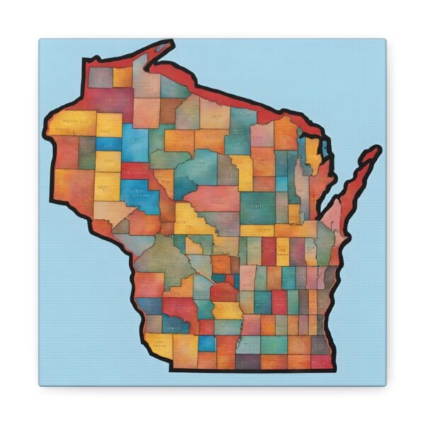 Wisconsin Canvas Gallery Wraps &#8211; Wisconsin Office Bedroom Living Room Wall Decor Home Canvas Art &#8211; Housewarming Gifts &#8211; WI New Home Gifts