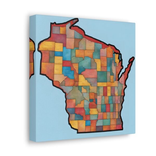 Wisconsin Canvas Gallery Wraps &#8211; Wisconsin Office Bedroom Living Room Wall Decor Home Canvas Art &#8211; Housewarming Gifts &#8211; WI New Home Gifts