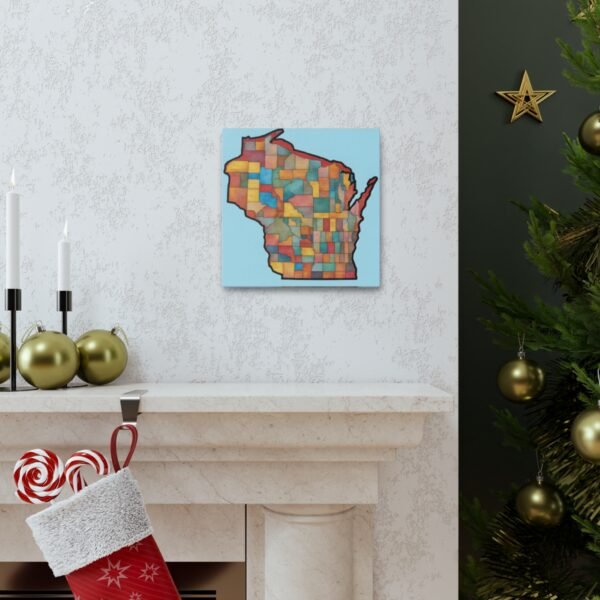 Wisconsin Canvas Gallery Wraps &#8211; Wisconsin Office Bedroom Living Room Wall Decor Home Canvas Art &#8211; Housewarming Gifts &#8211; WI New Home Gifts
