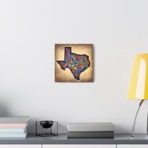 Texas Canvas Gallery Wraps &#8211; Texas Office Bedroom Living Room Wall Decor Home Bedroom Canvas Art &#8211; Housewarming Gifts &#8211; TX New Home Gifts