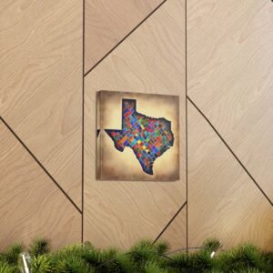 Texas Canvas Gallery Wraps &#8211; Texas Office Bedroom Living Room Wall Decor Home Bedroom Canvas Art &#8211; Housewarming Gifts &#8211; TX New Home Gifts
