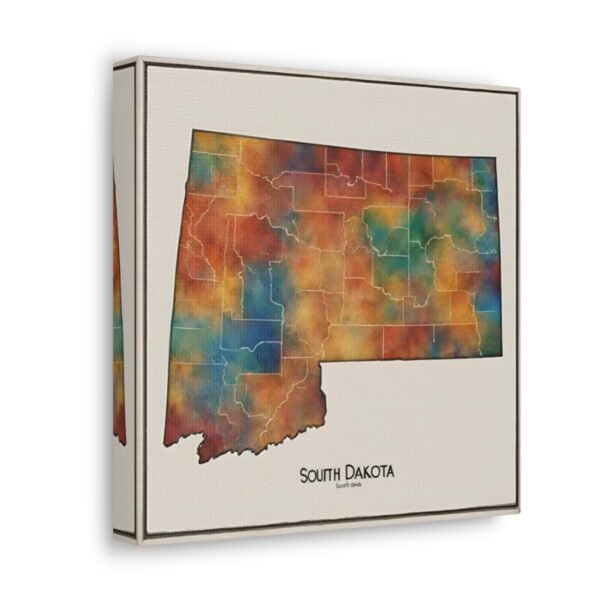 South Dakota Canvas Gallery Wraps &#8211; South Dakota Living Room Wall Decor Bedroom Office  Home Canvas Art &#8211; Housewarming Gifts &#8211; SD Home Gifts