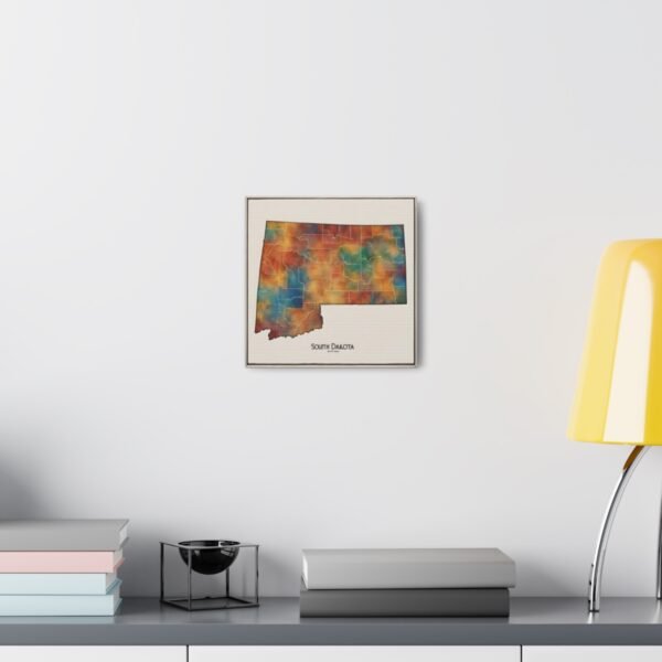 South Dakota Canvas Gallery Wraps &#8211; South Dakota Living Room Wall Decor Bedroom Office  Home Canvas Art &#8211; Housewarming Gifts &#8211; SD Home Gifts
