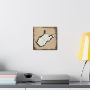 West Virginia Canvas Gallery Wraps &#8211; West Virginia Bedroom Living Room Wall Decor Office  Home Canvas Art &#8211; Housewarming Gifts &#8211; WV Gifts