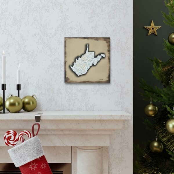 West Virginia Canvas Gallery Wraps &#8211; West Virginia Bedroom Living Room Wall Decor Office  Home Canvas Art &#8211; Housewarming Gifts &#8211; WV Gifts