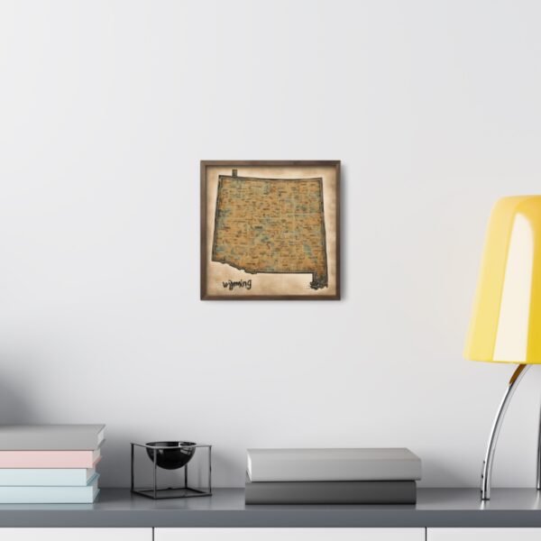Wyoming Canvas Gallery Wraps &#8211; Wyoming Bedroom Living Room Office Wall Decor Home Canvas Art &#8211; Housewarming Gifts &#8211; WY New Home Gifts