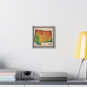 Wyoming Canvas Gallery Wraps &#8211; Wyoming Bedroom Office Living Room Wall Decor Home Canvas Art &#8211; Housewarming Gifts &#8211; WY New Home Gifts