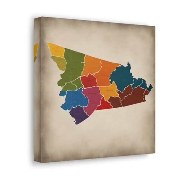 Virginia Canvas Gallery Wraps &#8211; Virginia Bedroom Office Living Room Wall Decor Home Canvas Art &#8211; Housewarming Gifts &#8211; VA New Home Gifts