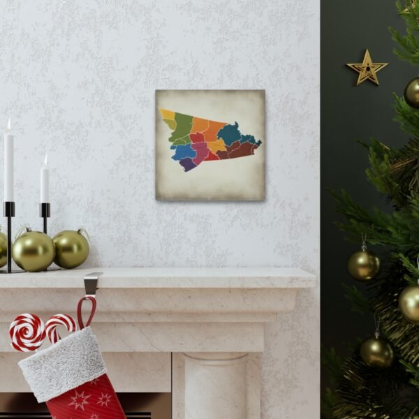 Virginia Canvas Gallery Wraps &#8211; Virginia Bedroom Office Living Room Wall Decor Home Canvas Art &#8211; Housewarming Gifts &#8211; VA New Home Gifts