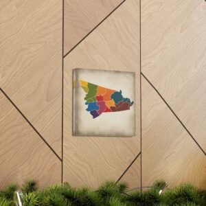 Virginia Canvas Gallery Wraps &#8211; Virginia Bedroom Office Living Room Wall Decor Home Canvas Art &#8211; Housewarming Gifts &#8211; VA New Home Gifts