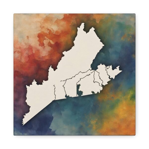 Virginia Canvas Gallery Wraps &#8211; Virginia Living Room Bedroom Office Wall Decor Home Canvas Art &#8211; Housewarming Gifts &#8211; VA New Home Gifts