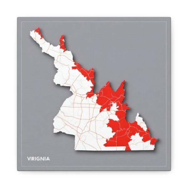 Virginia Canvas Gallery Wraps &#8211; Virginia Living Room Office Bedroom Wall Decor Home Canvas Art &#8211; Housewarming Gifts &#8211; VA New Home Gifts