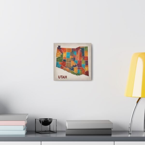 Utah Canvas Gallery Wraps &#8211; Utah Living Room Office Bedroom Wall Decor Home Canvas Art &#8211; Housewarming Gifts &#8211; UT New Home Gifts