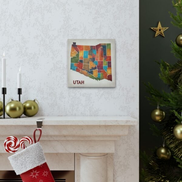 Utah Canvas Gallery Wraps &#8211; Utah Living Room Office Bedroom Wall Decor Home Canvas Art &#8211; Housewarming Gifts &#8211; UT New Home Gifts