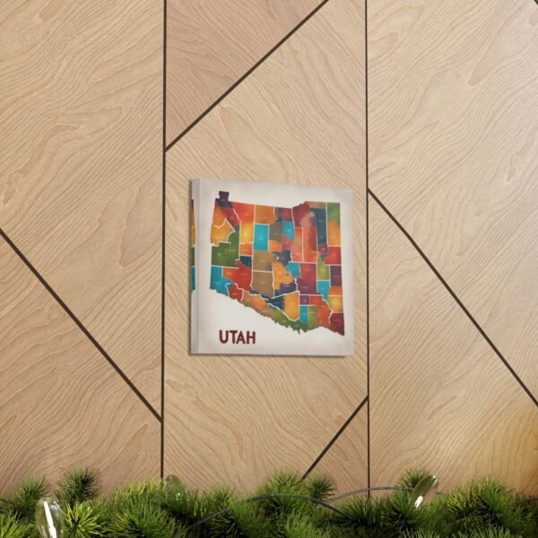 Utah Canvas Gallery Wraps &#8211; Utah Living Room Office Bedroom Wall Decor Home Canvas Art &#8211; Housewarming Gifts &#8211; UT New Home Gifts