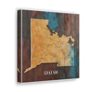 Utah Canvas Gallery Wraps &#8211; Utah Living Room Bedroom Office Wall Decor Home Canvas Art &#8211; Housewarming Gifts &#8211; UT New Home Gifts