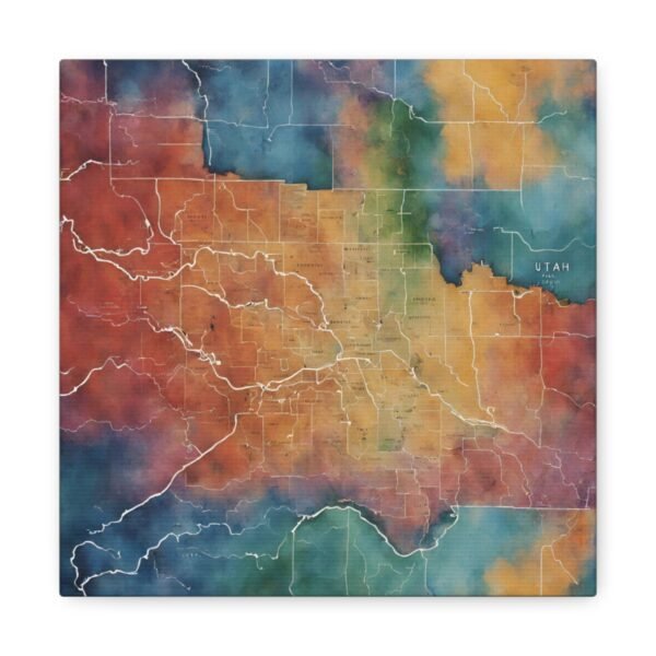 Utah Canvas Gallery Wraps &#8211; Utah Living Room Office Bedroom Wall Decor Home Canvas Art &#8211; Housewarming Gifts &#8211; UT New Home Gifts