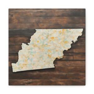 Tennessee Canvas Gallery Wraps &#8211; Tennessee Living Room Office Wall Decor Bedroom Home Canvas Art &#8211; Housewarming Gifts &#8211; TN New Home Gifts