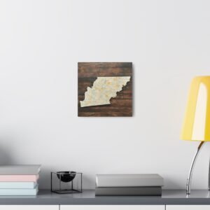 Tennessee Canvas Gallery Wraps &#8211; Tennessee Living Room Office Wall Decor Bedroom Home Canvas Art &#8211; Housewarming Gifts &#8211; TN New Home Gifts