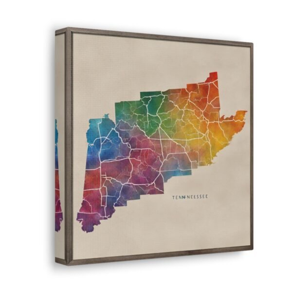 Tennessee Canvas Gallery Wraps &#8211; Tennessee Living Room Wall Decor Office Bedroom Home Canvas Art &#8211; Housewarming Gifts &#8211; TN New Home Gifts