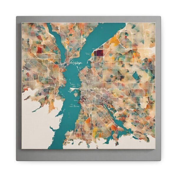 Washington Canvas Gallery Wraps &#8211; Washington Living Room Wall Decor Office Bedroom Home Canvas Art &#8211; Housewarming Gifts &#8211; WA New Home Gifts