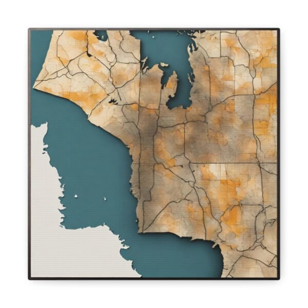 Washington Canvas Gallery Wraps &#8211; Washington Living Room Bedroom Office Wall Decor Home Canvas Art &#8211; Housewarming Gifts &#8211; WA New Home Gifts