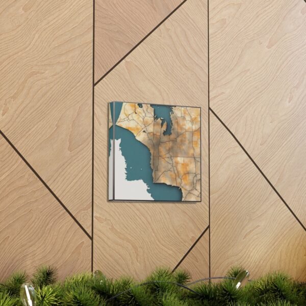 Washington Canvas Gallery Wraps &#8211; Washington Living Room Bedroom Office Wall Decor Home Canvas Art &#8211; Housewarming Gifts &#8211; WA New Home Gifts