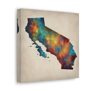 California Canvas Gallery Wraps &#8211; California Living Room Home Office Bedroom Wall Decor Canvas Art &#8211; Housewarming Gifts &#8211; CA New Home Gifts