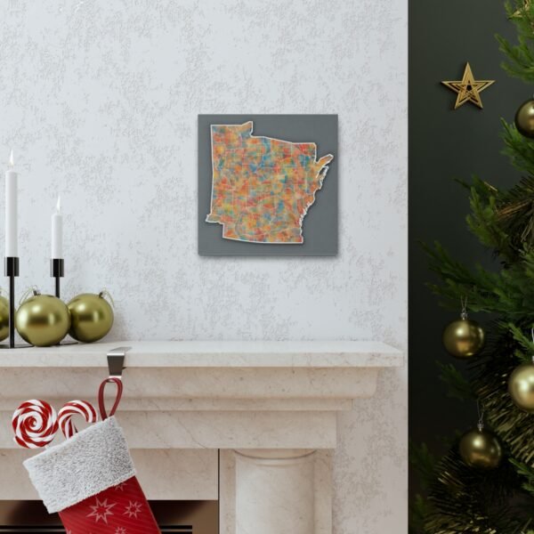 Arkansas Canvas Gallery Wraps &#8211; Arkansas Office Home Bedroom Living Room Wall Decor Canvas Art &#8211; Housewarming Gifts &#8211; AR New Home Gifts