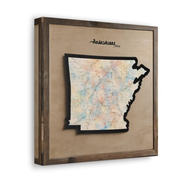 Arkansas Canvas Gallery Wraps &#8211; Arkansas Bedroom Home Office Living Room Wall Decor Canvas Art &#8211; Housewarming Gifts &#8211; AR New Home Gifts