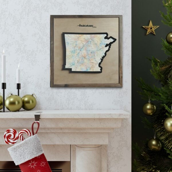 Arkansas Canvas Gallery Wraps &#8211; Arkansas Bedroom Home Office Living Room Wall Decor Canvas Art &#8211; Housewarming Gifts &#8211; AR New Home Gifts