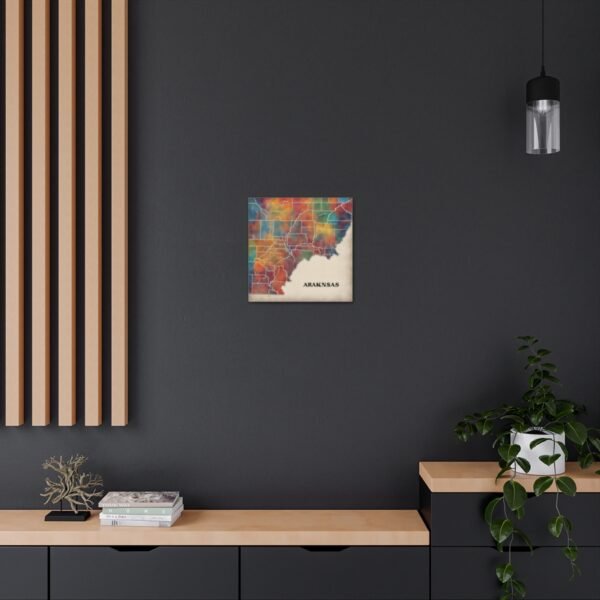 Arkansas Canvas Gallery Wraps &#8211; Arkansas Home Office Bedroom Living Room Wall Decor Canvas Art &#8211; Housewarming Gifts &#8211; AR New Home Gifts
