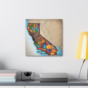 California Canvas Gallery Wraps &#8211; California Office Bedroom Home Living Room Wall Decor Canvas Art &#8211; Housewarming Gifts &#8211; CA New Home Gifts