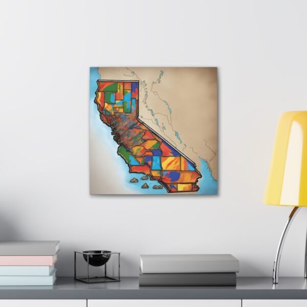 California Canvas Gallery Wraps &#8211; California Office Bedroom Home Living Room Wall Decor Canvas Art &#8211; Housewarming Gifts &#8211; CA New Home Gifts