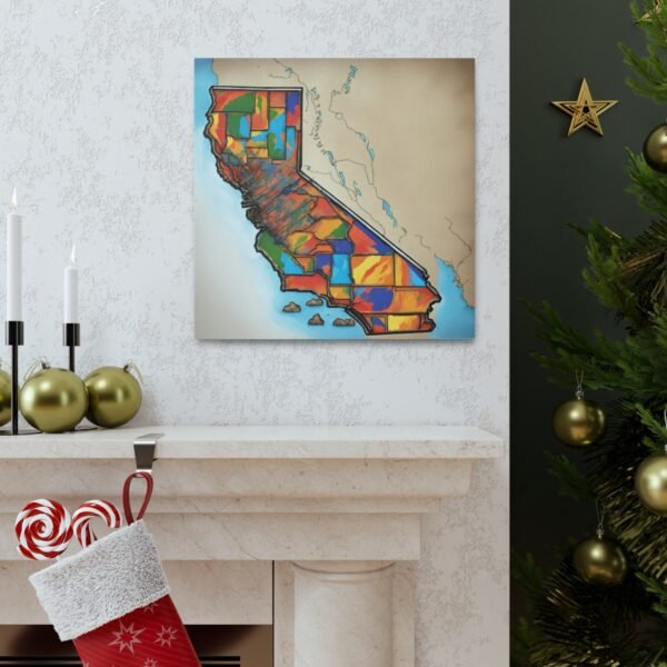 California Canvas Gallery Wraps &#8211; California Office Bedroom Home Living Room Wall Decor Canvas Art &#8211; Housewarming Gifts &#8211; CA New Home Gifts