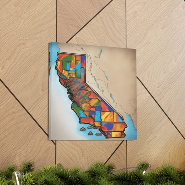 California Canvas Gallery Wraps &#8211; California Office Bedroom Home Living Room Wall Decor Canvas Art &#8211; Housewarming Gifts &#8211; CA New Home Gifts