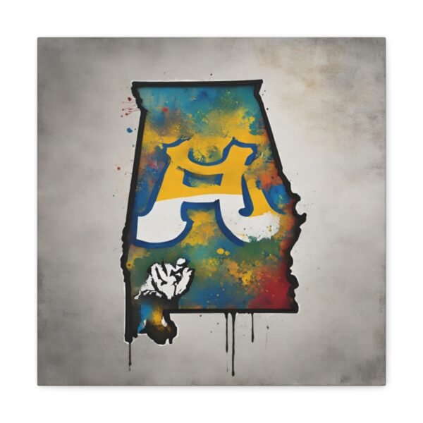 Alabama Canvas Gallery Wraps &#8211; Alabama Office Bedroom Home Living Room Wall Decor Canvas Art &#8211; Housewarming Gifts &#8211; AL New Home Gifts