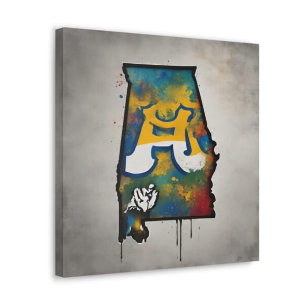 Alabama Canvas Gallery Wraps &#8211; Alabama Office Bedroom Home Living Room Wall Decor Canvas Art &#8211; Housewarming Gifts &#8211; AL New Home Gifts