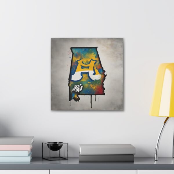 Alabama Canvas Gallery Wraps &#8211; Alabama Office Bedroom Home Living Room Wall Decor Canvas Art &#8211; Housewarming Gifts &#8211; AL New Home Gifts