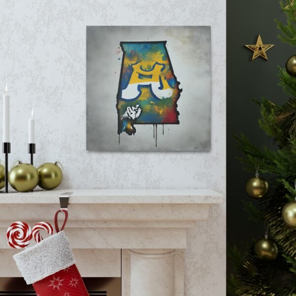 Alabama Canvas Gallery Wraps &#8211; Alabama Office Bedroom Home Living Room Wall Decor Canvas Art &#8211; Housewarming Gifts &#8211; AL New Home Gifts